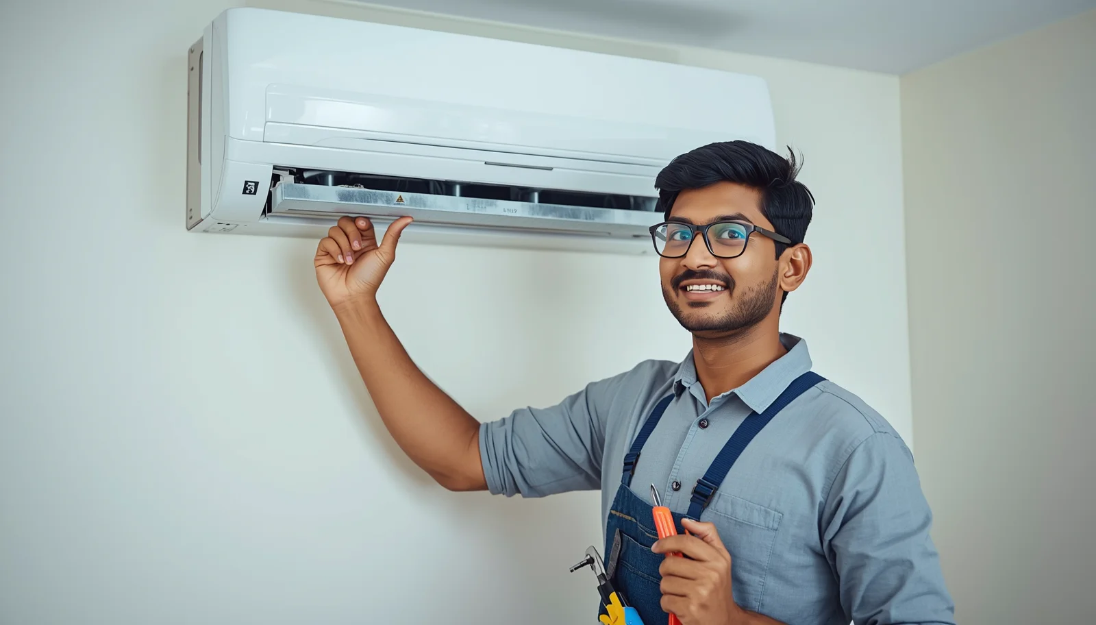 Reliable AC Service Ltd. technician providing AC repair at a home in Dhaka