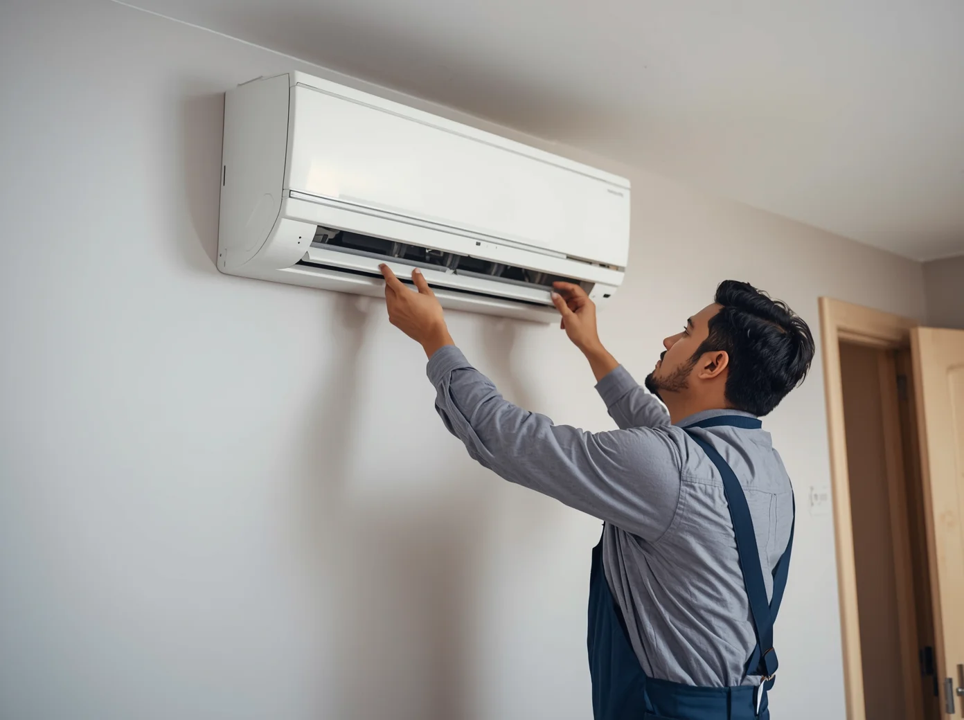 AC Technician repairing split AC in Lalmatia