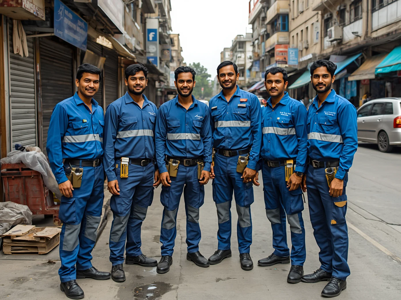 Reliable AC Service Ltd. technician repairing an air conditioner at a Farmgate residence in Dhaka